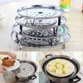 Stainless Steel Detachable Steaming Rack Steamer Tray Stand Frame Plate for Kitchen Cookware. 
