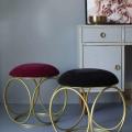 Metal Stool Ottoman Stool Sitting Stool Round Shape for Living Room Furniture Ottoman puff for Sitting Ring Gold Legs Single Piece STM. 