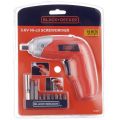 Black n Decker Cordless Screw Driver with 10 Bits - Forward Reverse - 3.6V NiCd - KC3610. 
