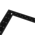 2X Teacher 0-30cm 0-20cm Measuring Range L Shaped Design Square Ruler Black. 