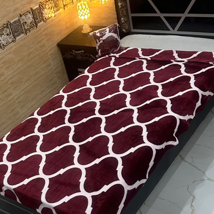 Single Bed AC Blanket/Combol  Fabric Soft flees Elegant & Beautiful Designing Single Bed Size