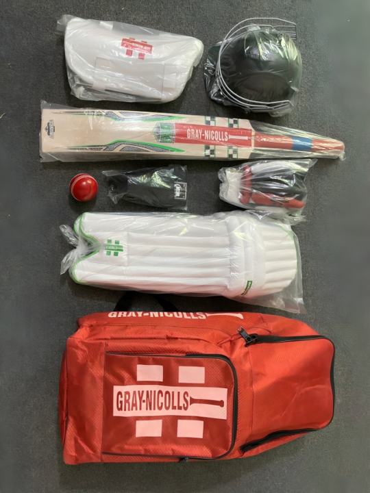 Hard Ball Cricket Kit - Set of 9 Items Including Original Hard Ball Cricket Bat