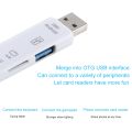 D-188 3 in 1 TF & USB to Micro USB & Type-C Card Reader OTG Adapter Connector. 