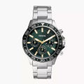 Fossil Men’s Chronograph Quartz Stainless Steel Green Dial 45mm Watch BQ2492 Stainless Steel Wrist Watch For Men. 