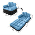 5-in-1 Inflatable Chair – Folding Portable Double-Layer Sofa, Pool Float, Couch, Mattress, and Bed – Versatile for Camping, Living Room, or Bedroom Use. 