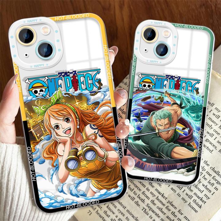 YYDS for Samsung S10 Plus Back Cover Cartoon Ace Zoro Nami Transparent Crystal TPU Soft Thin Phone Case