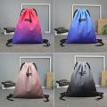 Original gradient tide street sports drawstring backpack, student waterproof drawstring pocket, simple eco-friendly bag, men's and women's bags. 
