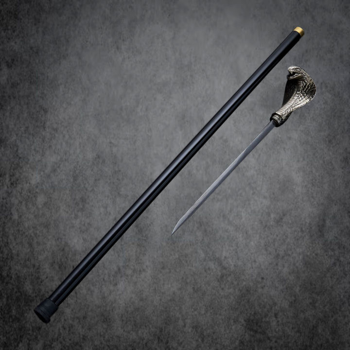 Walking cane, hiking stick, antique walking stick, and thick aluminium outdoor cane for men are all fashionable options Cobra Stick