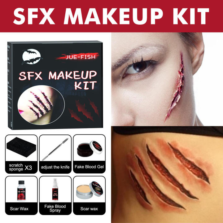 Realistic SFX Makeup Kit Versatile Long-lasting Easy-to-use Scars Wax High-quality Prosthetic Zombie Make Up for Cosplay events