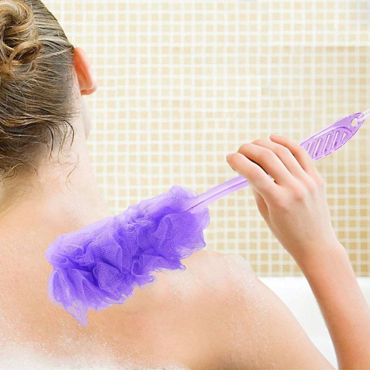 Decor%20Rack%20Bath%20Sponge%20with%20Handle,%20Shower%20Loofah%20Brush,%20Back%20Cleaning%20Scrubber,%208%E2%80%9D%20Long%20Curved%20Handle,%20Exfoliate,%20Rejuvenate%20Skin,%20Body%20Bathing%20Sponge%20with%20Long%20Mesh%20Pouf%20-%20Image%206