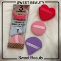Sweet Beauty 3 Pcs Triangle Soft Makeup Puff for Loose Powder Soft Body Cosmetic Foundation Sponge Mineral Powder Wet Dry Makeup Tool with Strap. 