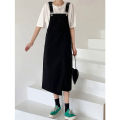 Women's dress Loose Large Size Denim Suspenders Vestidos Feminio All-match Sleeveless Square Collar Long Dresses Plus Size 5X. 