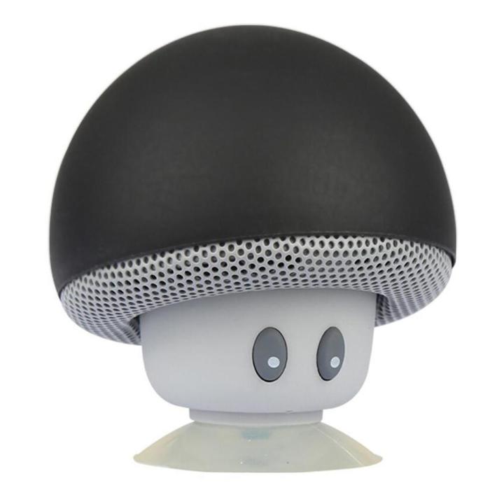 Portable Mini Cute Mushroom Waterproof Sucker Bluetooth Speaker Bass Sound Box