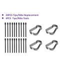 (20 Pack) Marker Pen Tips/Nibs for Remarkable 2 Stylus Pen Replacement Soft Nibs/Tips Black. 