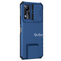Quiberk for Infinix Note 11 / Note 12 G88 Phone Case Slide Camera Cover Kickstand Hard Shockproof Armor Back Casing. 