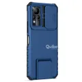 Quiberk for Infinix Note 11 / Note 12 G88 Phone Case Slide Camera Cover Kickstand Hard Shockproof Armor Back Casing. 