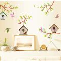 Birds nest on the branch wall sticker jm7203. 