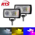 1 Pcs Bike Light Dual Lens Projector Driving LED Fog Work Light 4 Color Light Dolphin Projector Spotlight For Bike Car Jeeps White Yellow Mix Flash Bar Light. 
