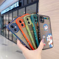 dienya For Asus Zenfone Live Case Creative Frosted Transparent Hard Phone Case Square Edge Pattern Silicone Casing Cartoon Doraemon Full Back Cover Camera Shockproof Protection Softcase. 