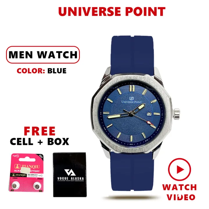 Universal Point Watch Universe Point Silicone Rubber & Magnetic Lock Straps Watch for Men ...
