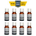 Set of 8 Essential Oils - 100% Pure & Natural (Undiluted). 