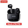 Lenovo LP40 Pro TWS Earphones Wireless Bluetooth 5.1, IPX5 Waterproof, Dual-Mic, 10mm Dynamic Driver, Touch Control, Sport Noise Reduction, 250mAh Battery. 