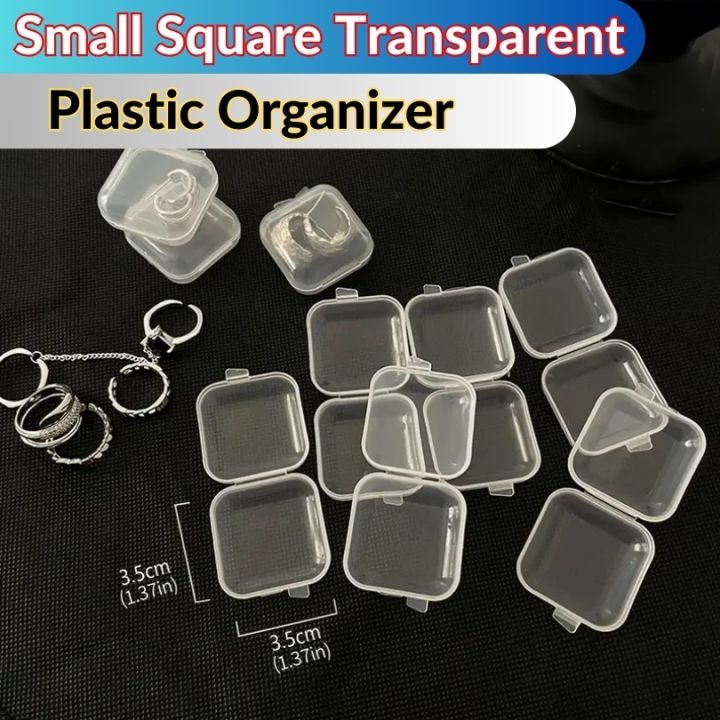 10pcs Small Square Transparent Box, Small Item Packaging Box Jewelry ...
