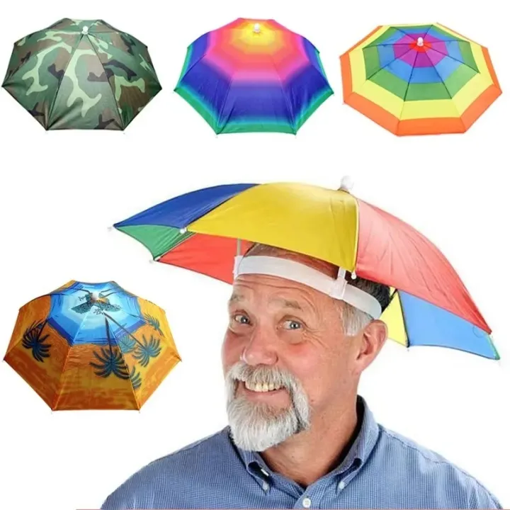 Outdoor%20Sun%20Shade%20Waterproof%20Camping%20Fishing%20Headwear%20Cap%20Portable%20Rain%20Umbrella%20Hat%20Foldable%20Adjustable%20Fishing%20Hat%20for%20Men%20-%20Image%205