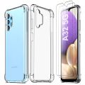 Samsung Galaxy A32 4G Anti Shock Corner Bumper 1.5mm Air Bag Soft Transparent Panda Jelly Cover. 
