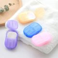 20pcs Portable Disposable Soap Paper Mini Portable Travel Soap Paper Sheets Hand Washing Bath Toiletry Paper Soap for Outdoor, Camping Hiking. 