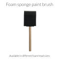 Foam sponge paint brush with wood handle for block printing, painting, staining, varnishes and DIY art craft projects.. 