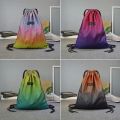 Original gradient tide street sports drawstring backpack, student waterproof drawstring pocket, simple eco-friendly bag, men's and women's bags. 