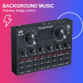 V8 Plus Live Sound Card with Audio Cable USB Cable BT Accompaniment Sound Effects Universal for Phone Computer. 