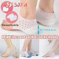 【FOOT SOFA】1 Pair/2pcs Women Men 2-5.5cm Invisible Height Increase Socks Concealed Footbed Enhancer Heel Silicone Pads Insoles Foot Massage Shoes Accessories. 