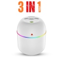 2-in-1 Ultrasonic Cool Mist Humidifier & Aroma Diffuser - Portable USB Air Vaporizer with LED Night Light - Silent Mist Maker for Bedroom, Baby Room, Car & Office. 
