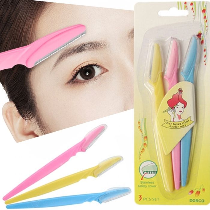 Eyebrow Razor F Original 3 Tinkle Face Eyebrow Trimmer Blades Shaver Knife Blade Perfect Eye Brow Shaping Face Razor Hair Remover Tool For Women Makeup