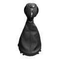 Motor 6 Speed Manual Leather Gear Shift Stick Knob for Mini Cooper F54 F55 F56 F57 F60 (Black). 