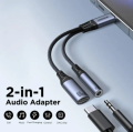 GAMING ADOPTER C TYPE CONNECTOR TWO IN ONE C TYPE PLUS 3.5mm 2 IN 1 HEADPHONE for All ANDROID CONVERTER. 