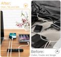 Pack of 5pcs -Hardware Multipurpose Silicone Cable Clip Grip Wire Cord Type USB Desk Wall Desktop Organizer Charger Holder. 