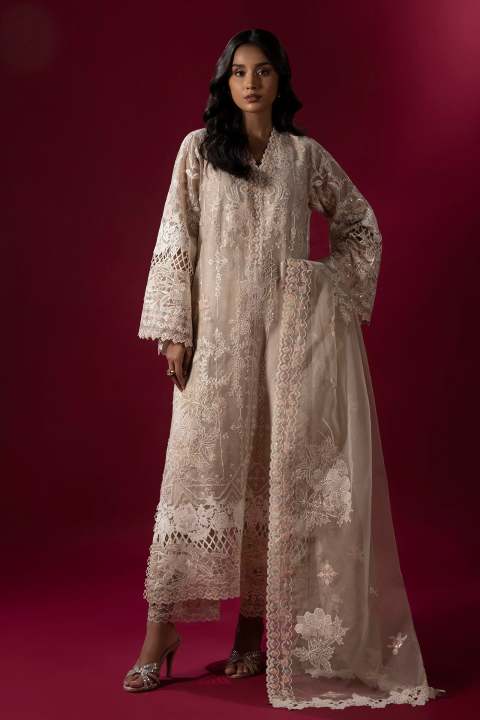 Sana Safinaz - Stitched Embroidered Cotton Shirt + Bottom