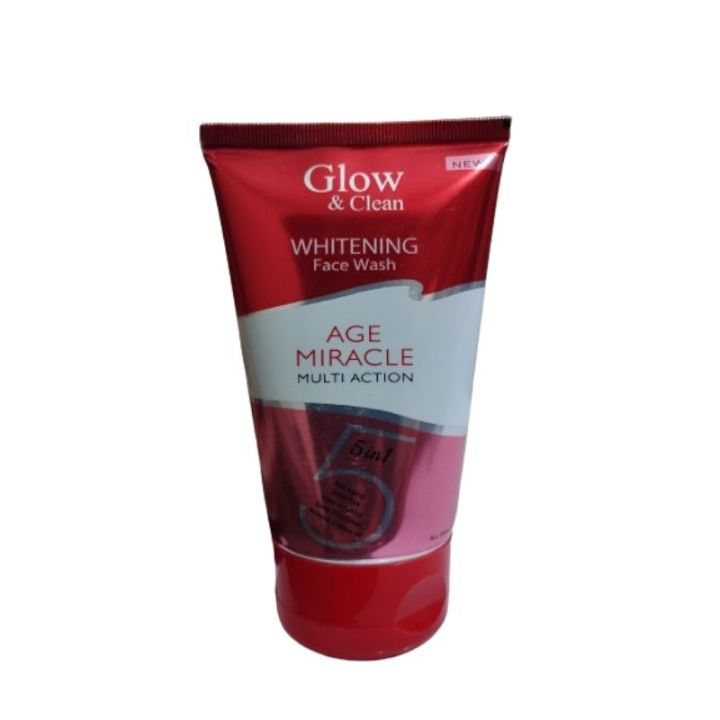 Glow and Clean Whitening Face Wash Age Miracle Multi Action 5 in-1 Face ...