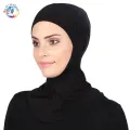 HEADWEAR - MUSLIM UNDER SCARF CAP HIJAB ISLAMIC NECK COVER HEAD WEAR CAP Black -Be Hijabi. 