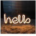 Neon light l LED Mini Neon Lamp l Hello Neon Sign l Home Living Bedroom Children's Room l  Decoration Office Desk Small Light Wall Decor. 