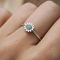 Sunflower Sunflower Ring Women's Japanese and Korean Jewelry Index Finger Ring Fresh Artistic Temperament Ring Women. 