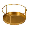 XHHDQES Gold Metal Makeup Organizer Shelf Storage Basket Round Wire Vanity Organizer Rack for Dresser Bathroom 21x9.5cm. 