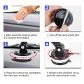 Universal Dashboard/Windshield/Window Phone Holder One-Button Pop-up Strong Suction Cell Phone Car Mount (Black). 
