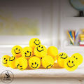 Pack Of 2 Soft Foam Smiley Emoji Balls for Kids - High Density Foam Ball For Over 3 Years Old Kids Soft Lightweight Easy To Grip Indoor Training Ball. 