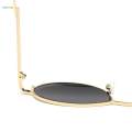 3X Vintage Small Oval Frame Women's Sunglasses Gold Frame Gray Lens. 