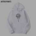 BIG FLOWER Tag Print Kangaroo Hoodie huddy Pocket Drawstring Casual Pullover Hodie Clothing Long Sleeves Export Quality Huddie Winter Wear Smart Fit Hoody For Women Girls. 