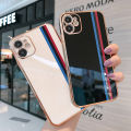 UCUC for Samsung Galaxy A11 M11 Back Cover + Free Lanyard Track Sign Luxury 6D Plating Case Side Pattern Soft Silicone Square Mobile Phone Cases. 